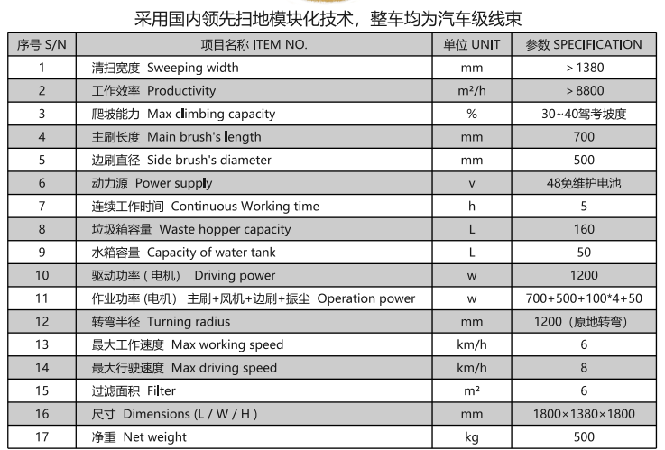 洁路宝驾驶临泽扫地机1400